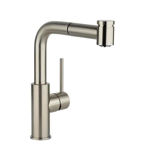 Elkay Harmony Single Hole Bar Faucet With Pull-Out Spray And Lever Handle Brushed Nickel LKHA3042NK